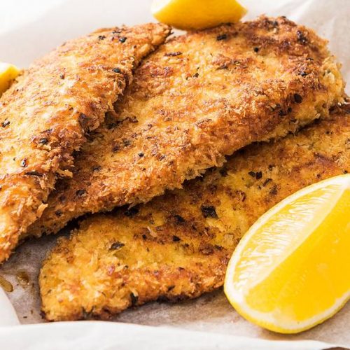 Chicken Schnitzel Golden Chive Crumbed
